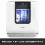 how does a portable dishwasher work