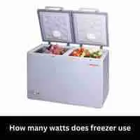 How many watts does freezer use