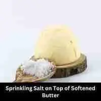 Sprinkling Salt on Top of Softened Butter