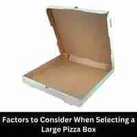 Factors to Consider When Selecting a Large Pizza Box